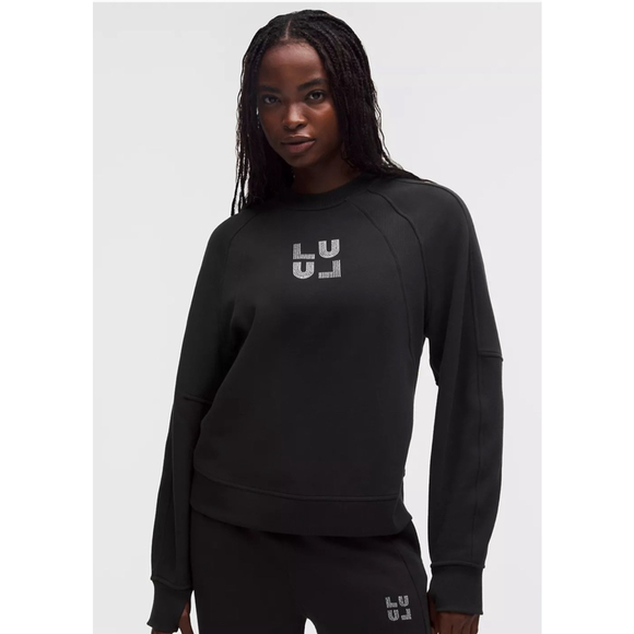 NWT Lululemon Black Scuba OS Hip-Length Jewelled Pullover XS/S